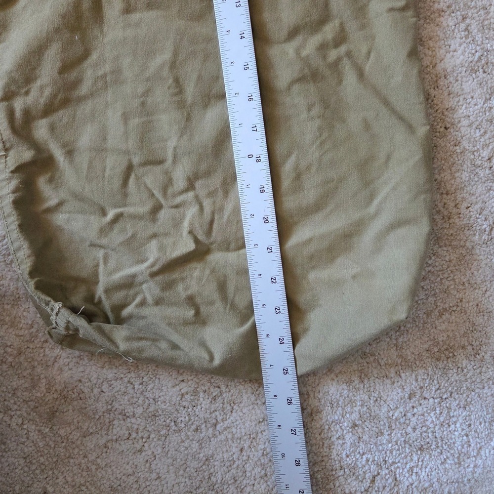 The Rolling Stones 2007 Canvas Tote Bag Olive Green Distressed Concert Merch - Picture 4 of 7